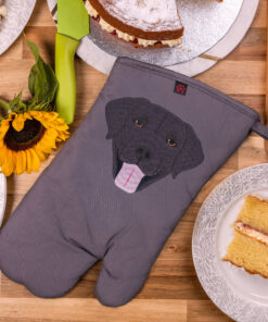 Black labrador oven gloves gift for sale UK