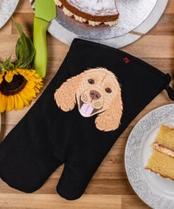 Cocker spaniel oven gloves gift product for sale UK