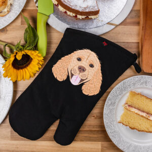 Cocker spaniel oven gloves gift product for sale UK