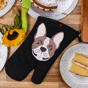 French bulldog oven gloves product for sale UK