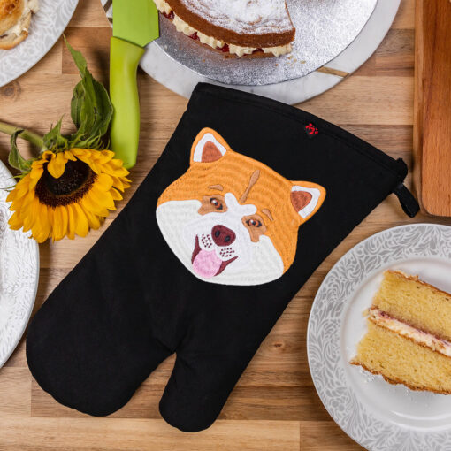 Japanese Akita dog oven gloves product for sale