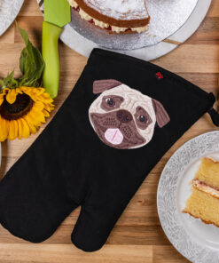 Pug dog oven gloves product for sale