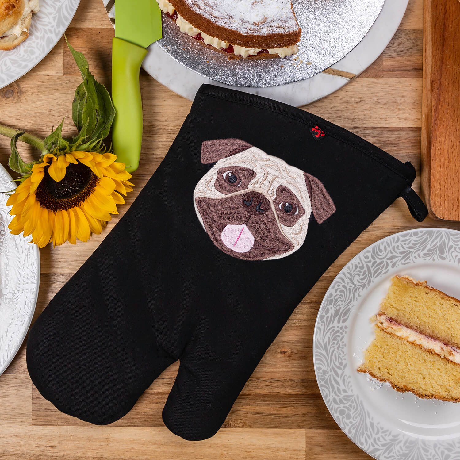 Pug dog oven gloves product for sale