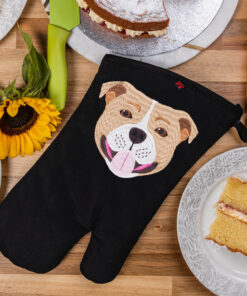Staffordshire terrier oven glove product for sale