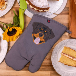 Rottweiler dog oven gloves product for sale UK
